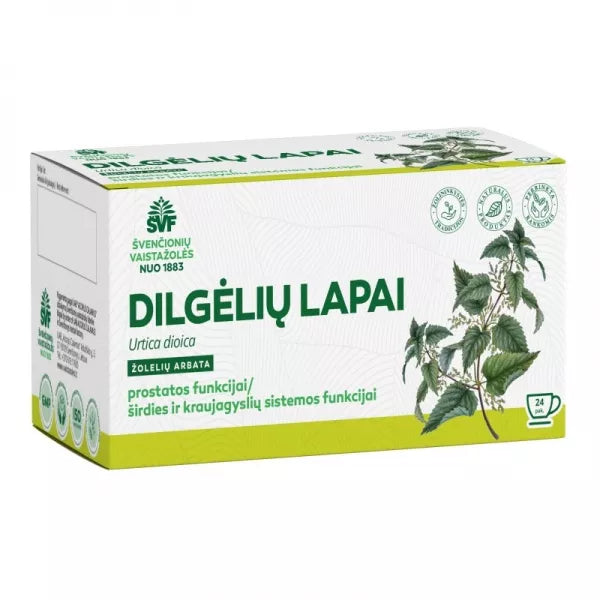 ŠVF žolelių arbata DILGĖLIŲ LAPAI, 24 vnt. x 1 g