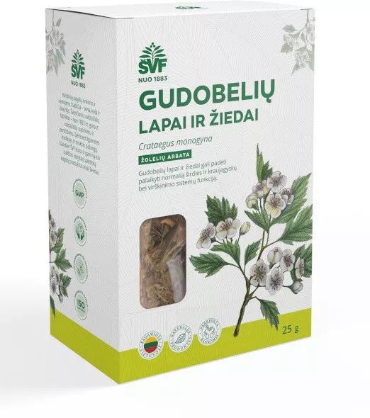 ŠVF žolelių arbata GUDOBELIŲ LAPAI IR ŽIEDAI, 25 g