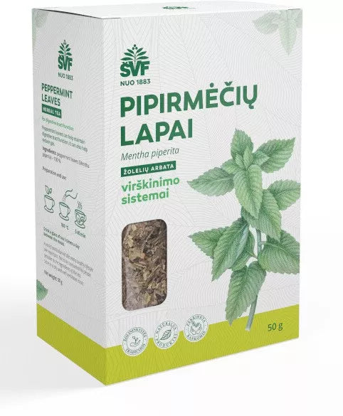 ŠVF žolelių arbata PIPIRMĖČIŲ LAPAI, 50 g