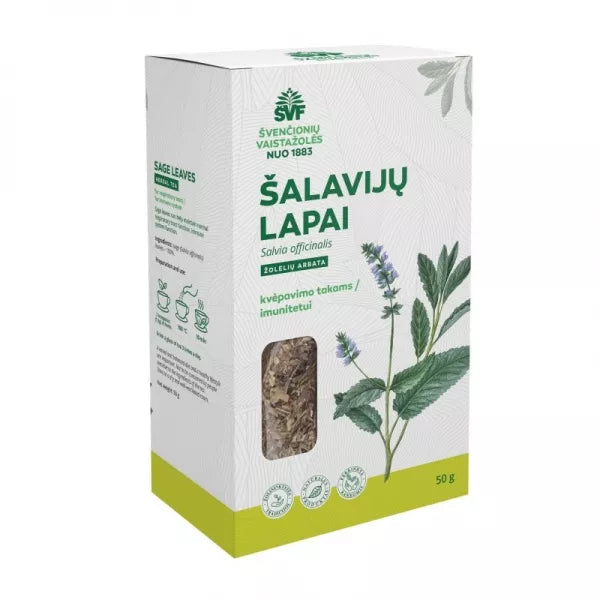 ŠVF žolelių arbata ŠALAVIJŲ LAPAI, 50 g